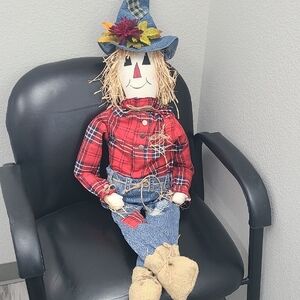 Plaid Shirt Scarecrow Decor